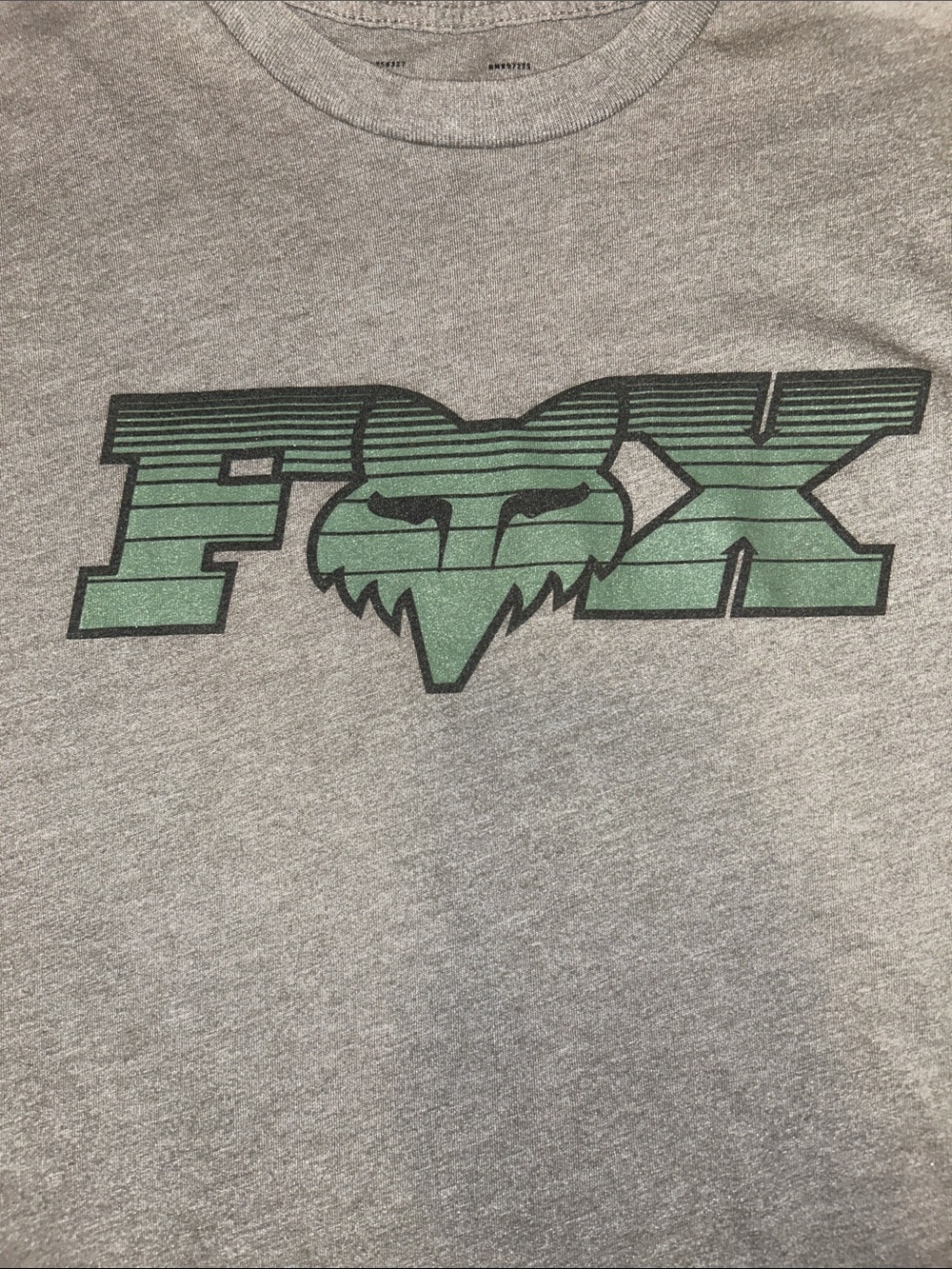 UNISEX- Fox Gray T-Shirt with Green Logo